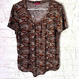 Brown soft top size 1X